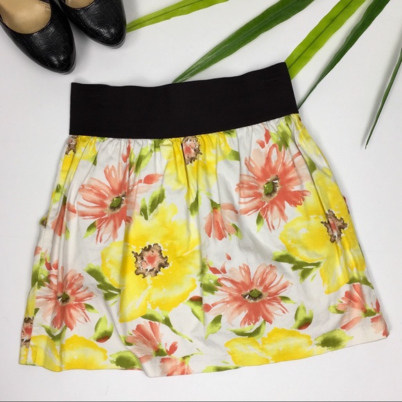 A. Byer | yellow floral mini skirt - Picture 2 of 3